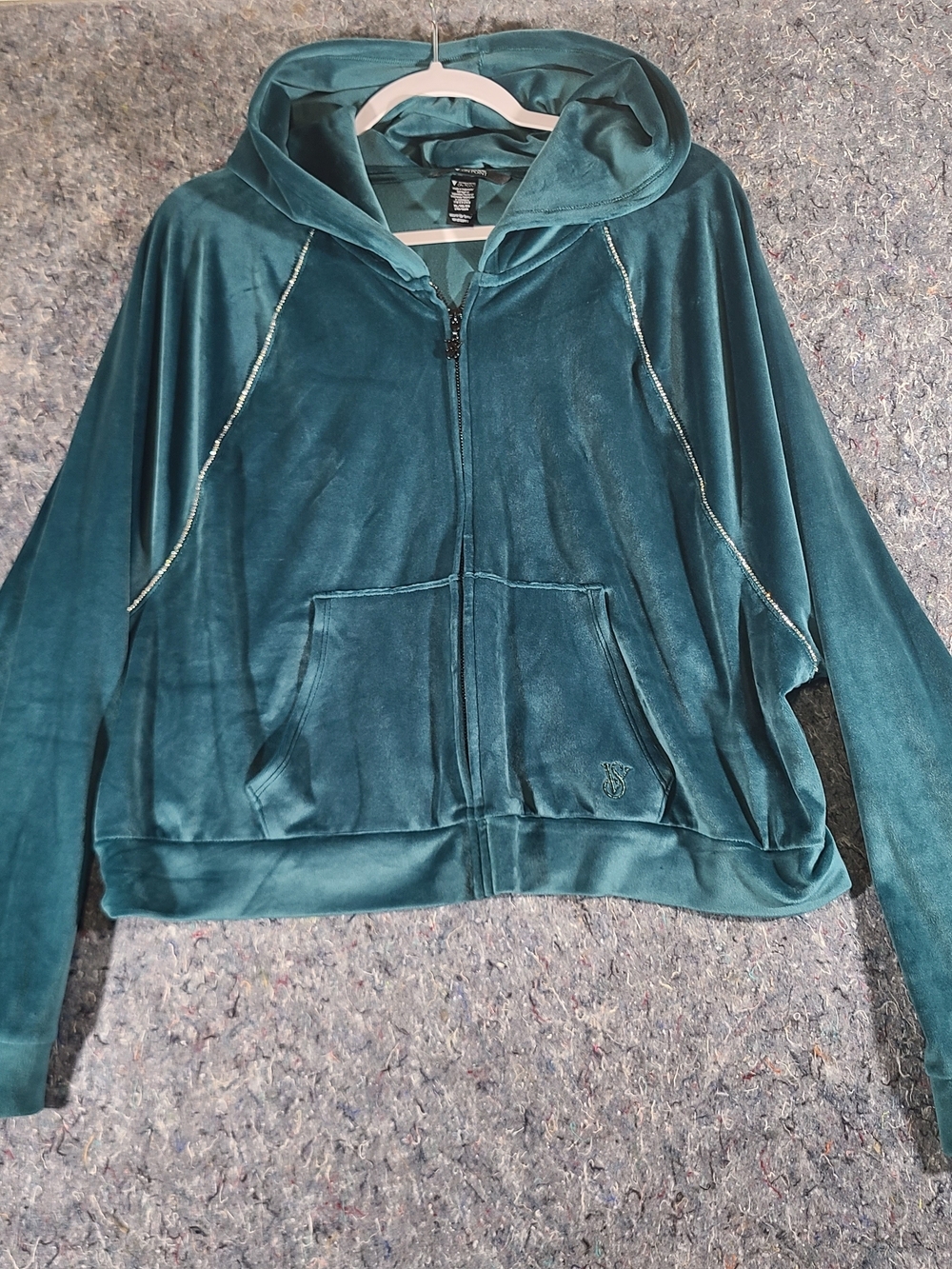 Victoria's Secret On Point Velour Tracksuit Set XL Hoodie L Joggers Y2K - Picture 6 of 11